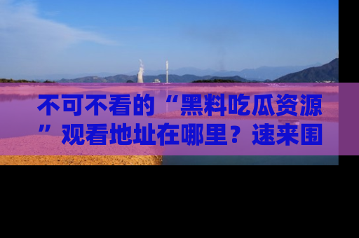 不可不看的“黑料吃瓜资源”观看地址在哪里？速来围观吧！