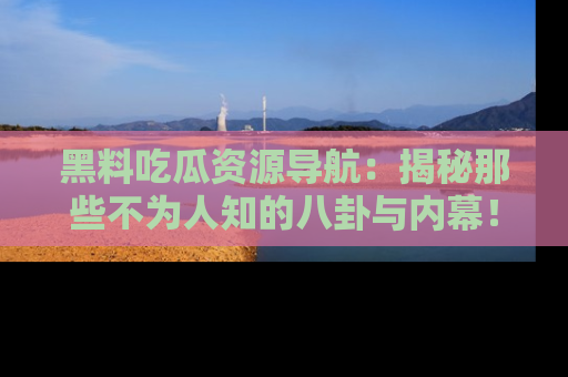 黑料吃瓜资源导航：揭秘那些不为人知的八卦与内幕！