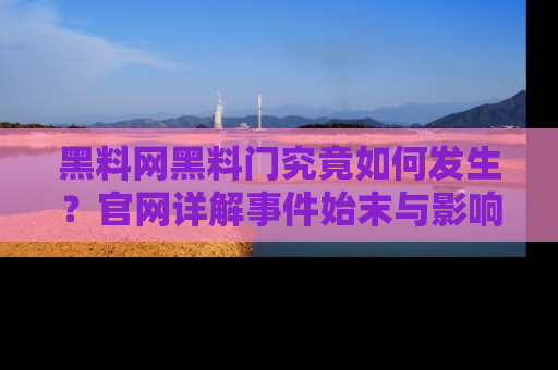 黑料网黑料门究竟如何发生？官网详解事件始末与影响