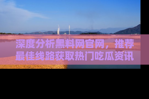 深度分析黑料网官网，推荐最佳线路获取热门吃瓜资讯