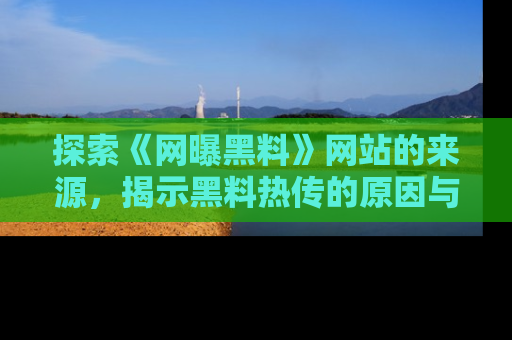 探索《网曝黑料》网站的来源,揭示黑料热传的原因与影响