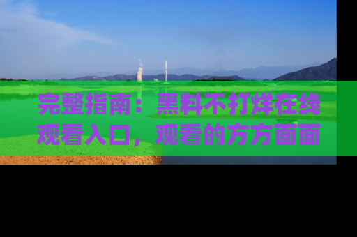 完整指南:黑料不打烊在线观看入口,观看的方方面面与app选择