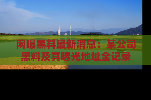 网曝黑料最新消息:某公司黑料及其曝光地址全记录