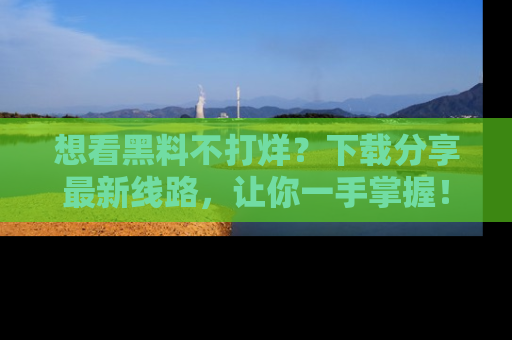 想看黑料不打烊？下载分享最新线路，让你一手掌握！