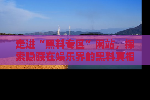 走进“黑料专区”网站,探索隐藏在娱乐界的黑料真相
