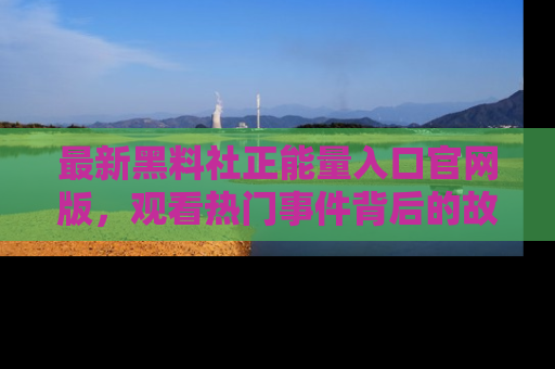 最新黑料社正能量入口官网版,观看热门事件背后的故事
